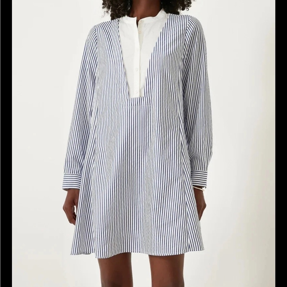 Pomander Place Blue Striped Lottie Mini Dress Small Tuckernuck - Picture 2 of 9